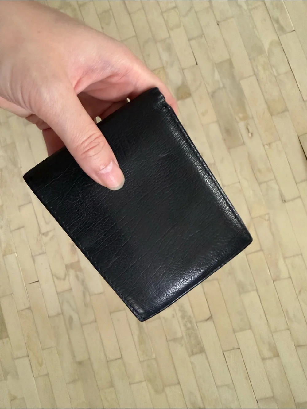 Fossil Black Leather Bifold Card Wallet